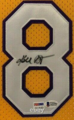 Kobe Bryant Vintage 2001 Full Name Autographed Framed Jersey PSA/DNA&Beckett COA