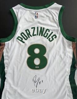 Kristaps Porzingis Signed Autographed Boston Celtics Jersey Psa/Dna Coa Pony