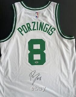 Kristaps Porzingis Signed Autographed Boston Celtics Jersey Psa/Dna Coa Pony