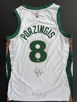 Kristaps Porzingis Signed Autographed Boston Celtics Jersey Psa/Dna Coa Pony