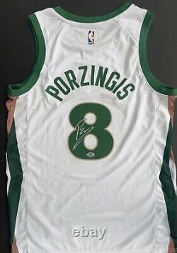 Kristaps Porzingis Signed Autographed Boston Celtics Jersey Psa/Dna Coa Pony