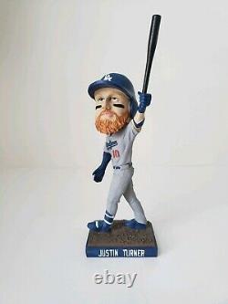 LA Dodgers Justin Turner World Series Patch SIGNED Bobblehead WithPSA/DNA COA