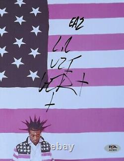 LIL UZI VERT Signed Autographed 8x10 Photo Pink Tape EA2 PSA DNA COA Rare