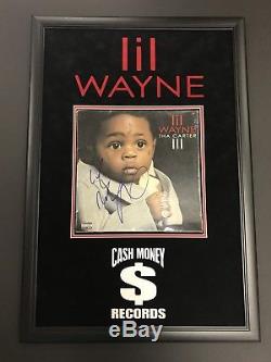 LIL Wayne Weezy Carter 3 Signed Autograph Lp Vinyl Album Framed Psa Dna Coa