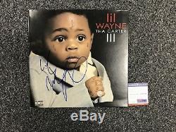 LIL Wayne Weezy Carter 3 Signed Autograph Lp Vinyl Album Framed Psa Dna Coa