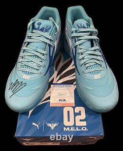 LaMelo Ball Signed Auto MB. 02 ROTY Rookie Of The Year Shoes Psa/Dna Coa Hornets