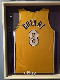 Lakers Kobe Bryant #8 Auto Autographed Signed Framed Yellow Jersey PSA/DNA COA