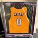 Lakers Kobe Bryant Autographed Signed Framed Yellow Jersey Psa/dna B11902 #8 Coa