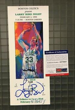 Larry Bird Signed 1993 Ticket Autographed AUTO PSA/DNA COA Boston Celtics HOF