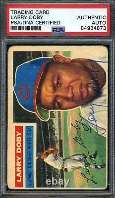 Larry Doby PSA DNA Coa Signed 1956 Topps Autograph