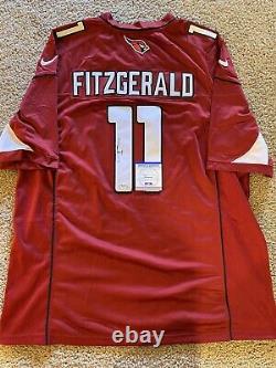 Larry Fitzgerald Autographed/Signed Arizona Cardinals Nfl Jersey Psa/Dna Coa