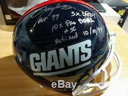 Lawrence Taylor signed New York Giants F/S Helmet with4 INSCRIPTIONS PSA/DNA COA