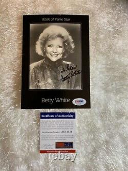 Legend BETTY WHITE Walk of Fame Autograph 8x10 Photo PSA/DNA COA