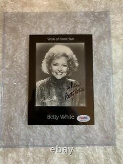 Legend BETTY WHITE Walk of Fame Autograph 8x10 Photo PSA/DNA COA