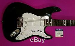 Leonard Cohen Signed Full Size Electric Guitar With Photo Proof & Psa/dna Coa
