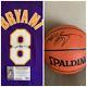 Los Angeles Lakers Kobe Bryant Autographed Jersey & Basketball With Psa/dna Coa