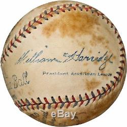 Lou Gehrig Signed 1932 Official American League Baseball PSA DNA & SGC COA