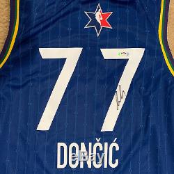Luka Doncic Dallas Mavericks Autographed 2020 NBA All Star Jersey PSA DNA COA 1