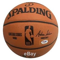 Luka Doncic Dallas Mavericks Autographed NBA Signed Basketball PSA DNA COA BLK 2