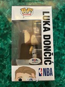 Luka Doncic Signed Funko POP Psa Dna Coa Autographed Dallas Mavericks