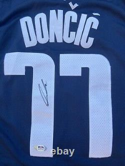 Luka Doncic Signed Jersey PSA/DNA COA Mavericks Statement Nike Autographed