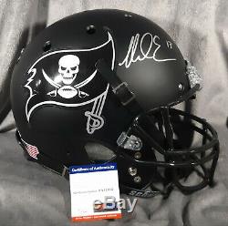 MIKE EVANS signed TAMPA BAY BUCCANEERS full size helmet PSA/DNA ITP coa fs black