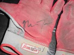 MIKE TROUT signed auto GAME USED baseball BATTING gloves PSA/DNA coa ANGELS wow