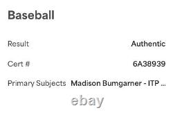 Madison Bumgarner SF Giants Autographed Signed 2014 WS Baseball PSA/DNA COA