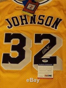 Magic Johnson Signed Authentic Adidas LA Lakers Jersey PSA/DNA ITP COA