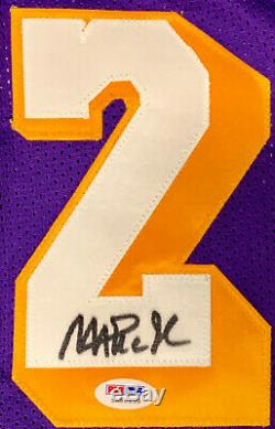 Magic Johnson Signed Purple Jersey Auto PSA DNA COA