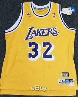 Magic Johnson signed 3x NBA MVP Adidas Swingman Lakers Jersey PSA/DNA NO COA