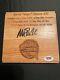 Magic Johnson Signed 6x6 Custom Engraved Wood Floorboard Piece (psa/dna Coa)