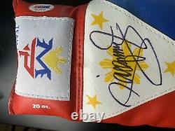 Manny Pacman Pacquiao Signed Boxing Glove Autograph AUTO PSA/DNA Sticker + COA