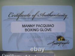Manny Pacquiao Signed Boxing Glove Philippines Flag Auto with COA PSA DNA