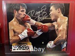 Manny Pacquiao Signed PSA/DNA 8x10 Photo COA Autograph vs Marco Antonio Barrera