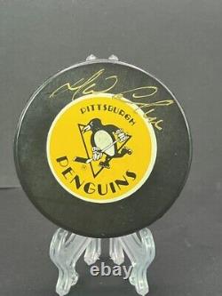 Mario Lemieux Signed Official NHL Game-used Hockey Puck Autograph Psa/dna Coa