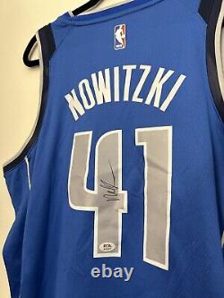 Mark Cuban Signed Dallas Mavericks Dirk Nowitzki Jersey Autographed PSA/DNA COA