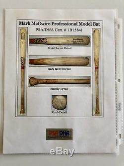 Mark McGwire 1999 Game Used Baseball Bat PSA DNA COA GU St. Louis Cardinals