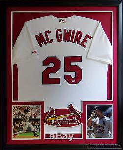 Mark McGwire Framed Jersey Signed PSA/DNA COA Autographed St Louis Cardinals