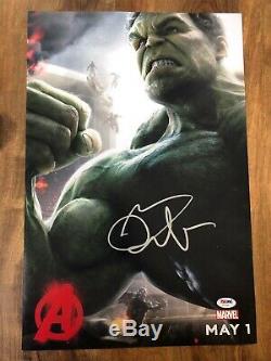 Mark Ruffalo Avengers Hulk Signed Autographed 12x18 Poster Photo PSA/DNA COA