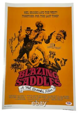 Mel Brooks Signed 12x18 Photo Blazing Saddles Authentic Autograph Psa Dna Coa
