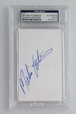 Melissa Etheridge Signed Psa/dna Coa Slabbed Cut Music Singer Autographed Psa