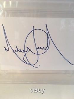 Michael Jackson King of Pop signed PSA DNA Auto COA Index Card Huge LOOK