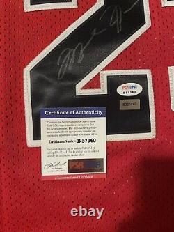 Michael Jordan Signed Autographed Chicago Bulls Red Jersey PSA/DNA COA
