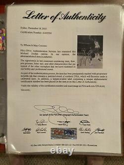 Michael Jordan signed 16x20 photo/canvas Chicago Bulls PSA DNA Full Letter COA