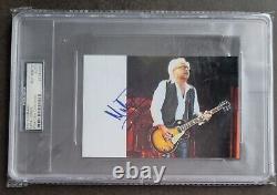 Mick Jones Signed Photo Psa/dna Coa Slabbed Foreigner Autographed Music Psa