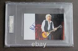 Mick Jones Signed Photo Psa/dna Coa Slabbed Foreigner Autographed Music Psa