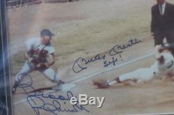 Mickey Mantle & Brooks Robinson Autographs -Matted & Framed COA from PSA/DNA