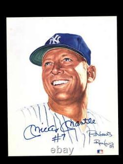 Mickey Mantle PSA DNA Coa Signed 8x10 Photo Yankees Autograph