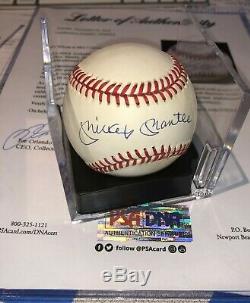 Mickey Mantle Signed Autographed Psa Dna Full Letter Coa Official Al Baseball